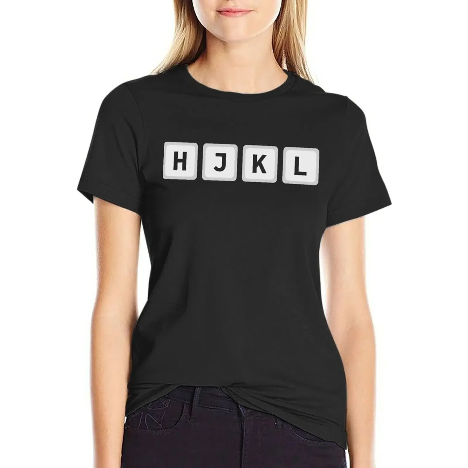 Keyboard Keys HJKL - Vi/Vim Hacker Design Grey on Dark T-Shirt cute tops blanks Aesthetic clothing vintage t shirts for Women
Keyboard Keys HJKL - Vi/Vim Hacker Design Grey on Dark T-Shirt cute tops blanks Aesthetic clothing vintage t shirts for Women