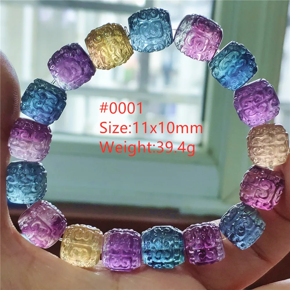 Natural Purple Fluorite Quartz Clear Beads Bracelet Jewelry Women 11x10mm Colorful Fluorite Jewelry AAAAA
Natural Purple Fluorite Quartz Clear Beads Bracelet Jewelry Women 11x10mm Colorful Fluorite Jewelry AAAAA