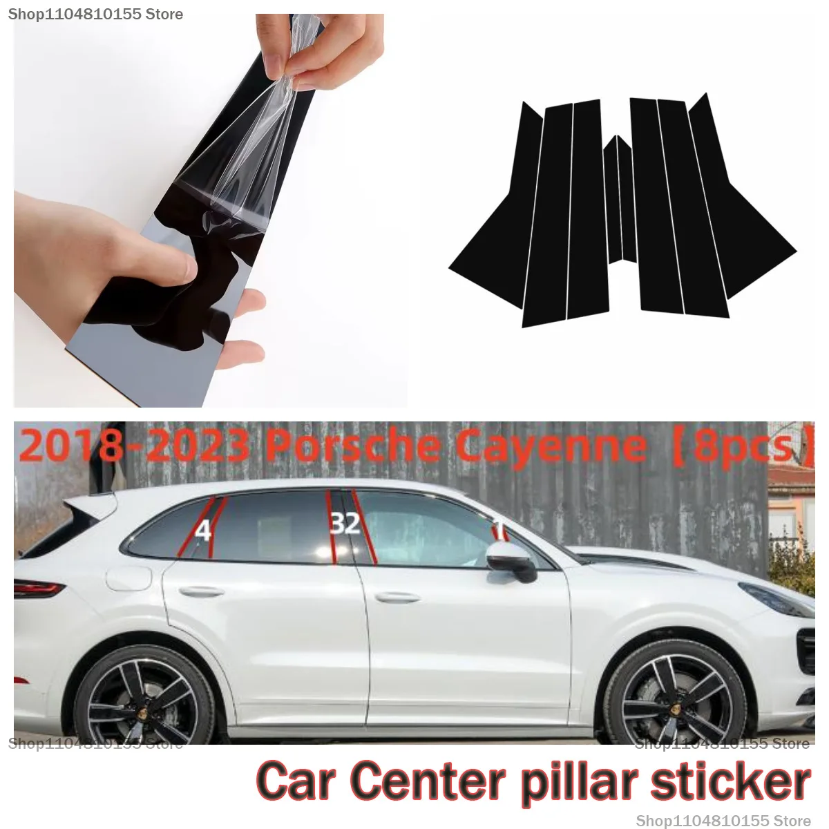 For Porsche Cayenne Porsche Cayenne window decoration door frame cover glossy black center pillar sticker
For Porsche Cayenne Porsche Cayenne window decoration door frame cover glossy black center pillar sticker