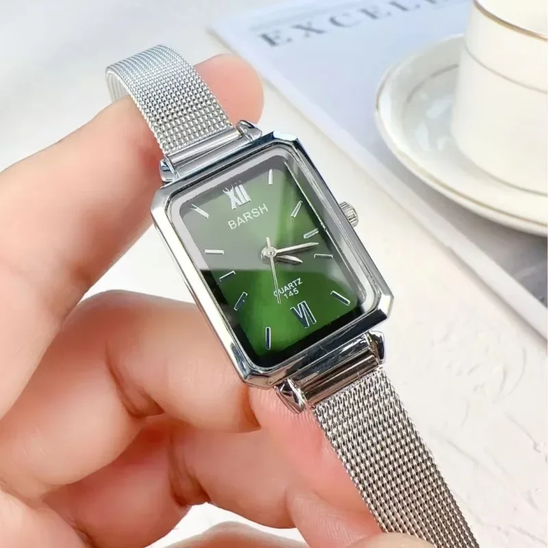 New Square Green Watch for Women Stainless Steel Strap Small Dial Ladies Quartz Wristwatches Dropshipping Relojes Para Mujer
New Square Green Watch for Women Stainless Steel Strap Small Dial Ladies Quartz Wristwatches Dropshipping Relojes Para Mujer