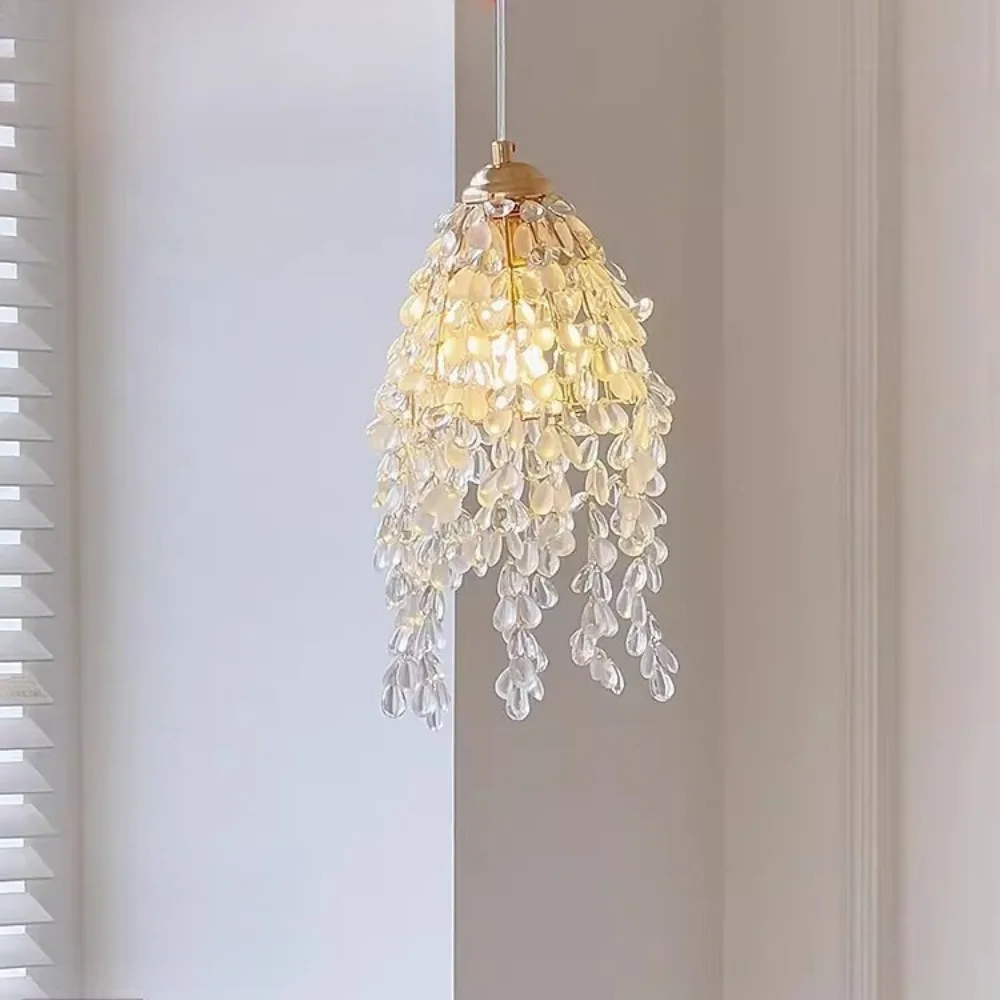 French Romantic Pendant Lamp, Luxury Retro Style, Glass & Metal, for Bedroom Bedside Hallway Entryway, Decor Light Ceiling Light
French Romantic Pendant Lamp, Luxury Retro Style, Glass & Metal, for Bedroom Bedside Hallway Entryway, Decor Light Ceiling Light