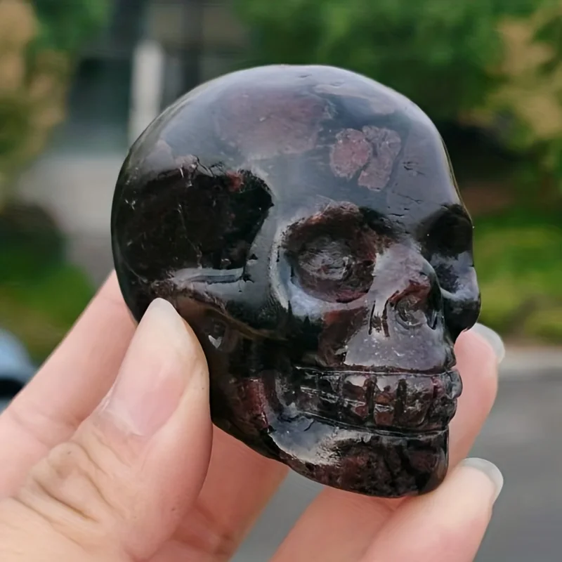 Natural Garnet Skull, Hand Carved Crystal Mineral, Healing Energy Stone Home Decor Figurine Ornament Collection Gift
Natural Garnet Skull, Hand Carved Crystal Mineral, Healing Energy Stone Home Decor Figurine Ornament Collection Gift