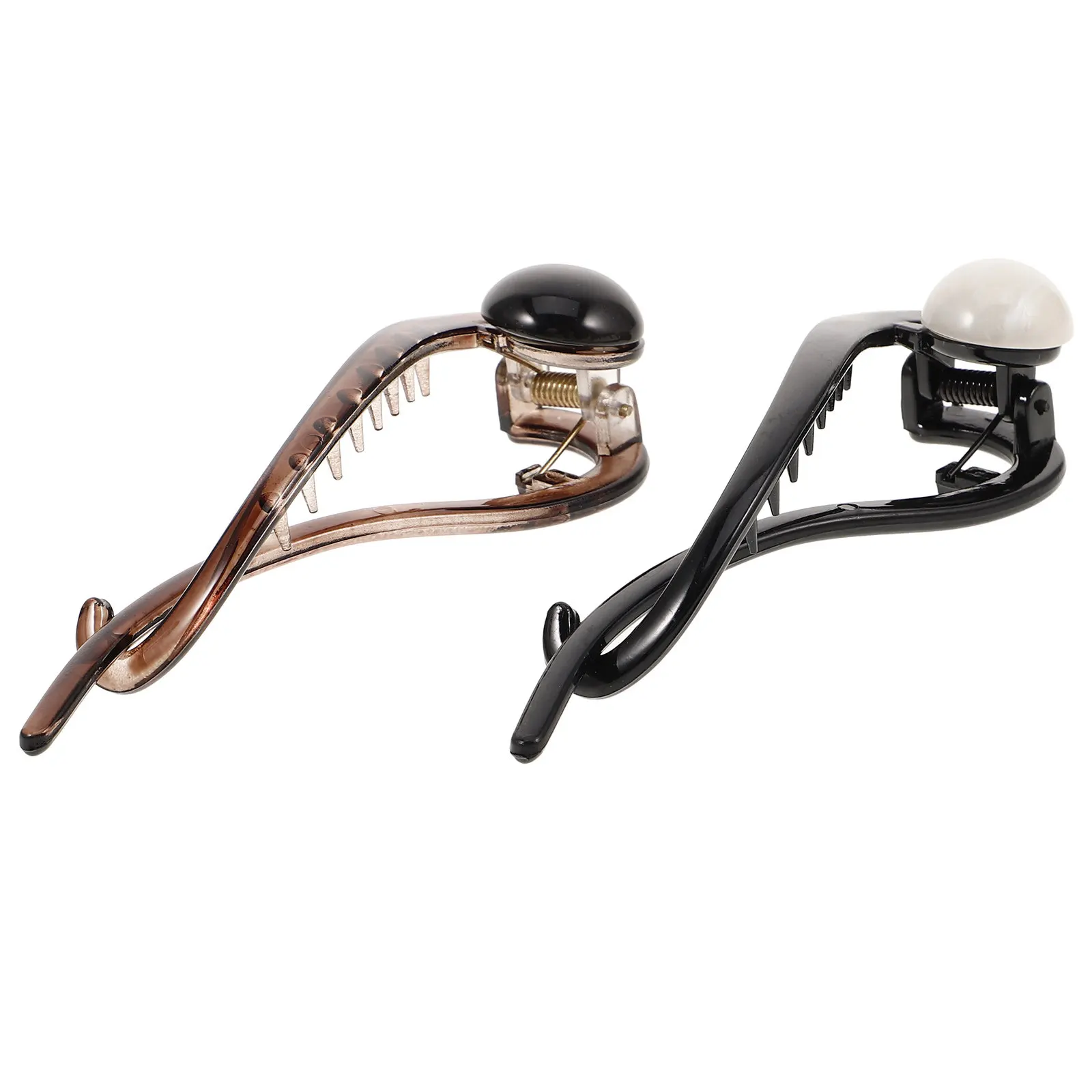 2Pcs Plastic Banana Clip Pearl Twist Hair Clip French Style Strong Hold Ponytail Maker Hair Accessory for Women
2Pcs Plastic Banana Clip Pearl Twist Hair Clip French Style Strong Hold Ponytail Maker Hair Accessory for Women