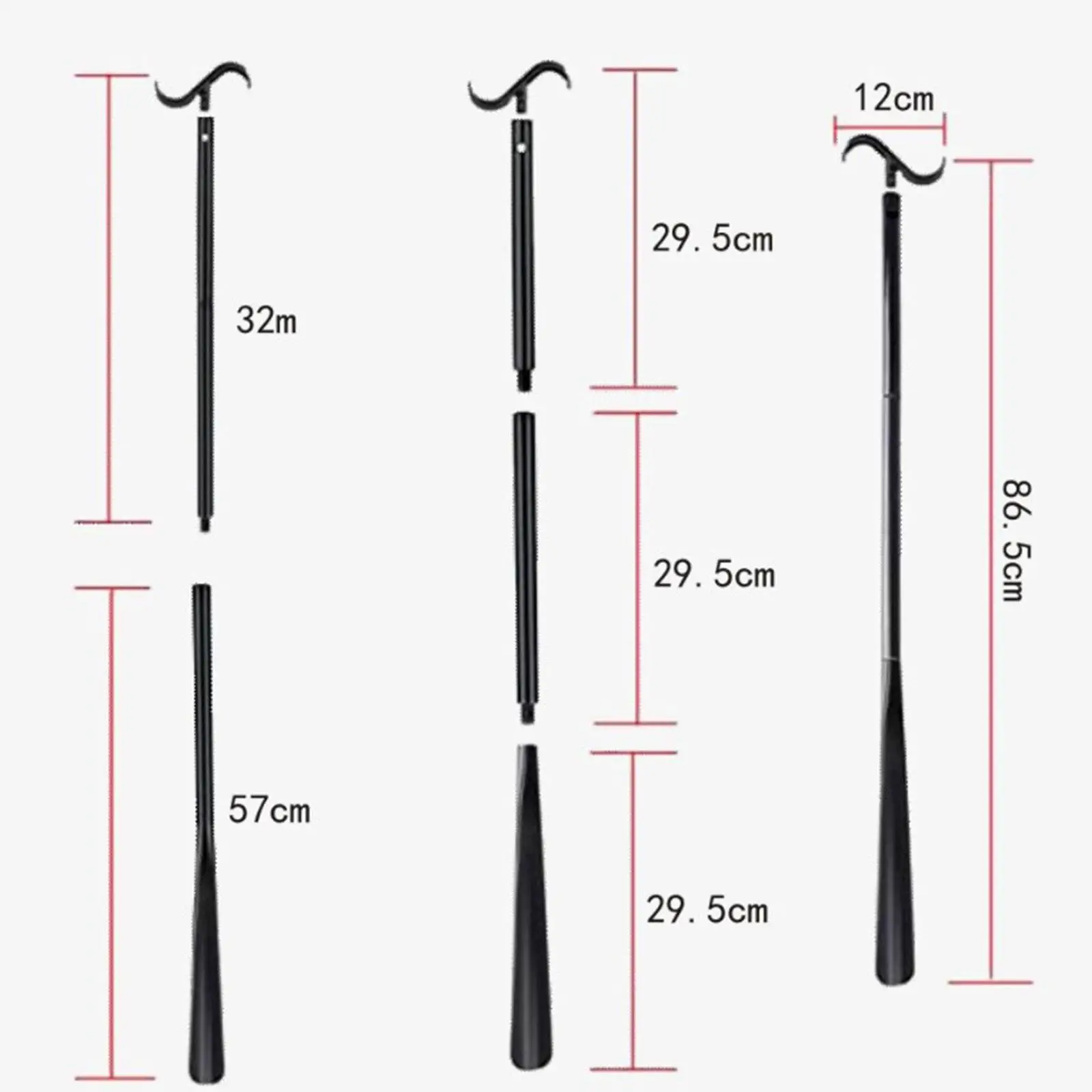 Multifunctional Dressing Stick Aid Long Handled with Hooks for Stocking
Multifunctional Dressing Stick Aid Long Handled with Hooks for Stocking