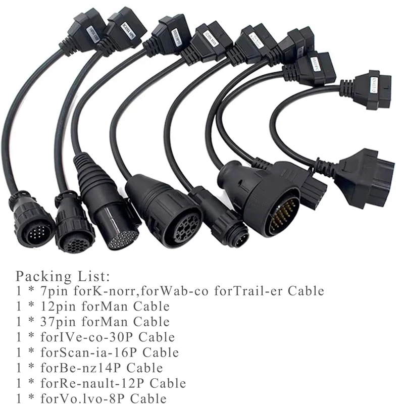 Diagnostic Tool Brand New 8pcs OBD2 Truck Cables For TCS PRO Scanner Diagnostic Adapter Cable OBD2 Connection Cable
Diagnostic Tool Brand New 8pcs OBD2 Truck Cables For TCS PRO Scanner Diagnostic Adapter Cable OBD2 Connection Cable