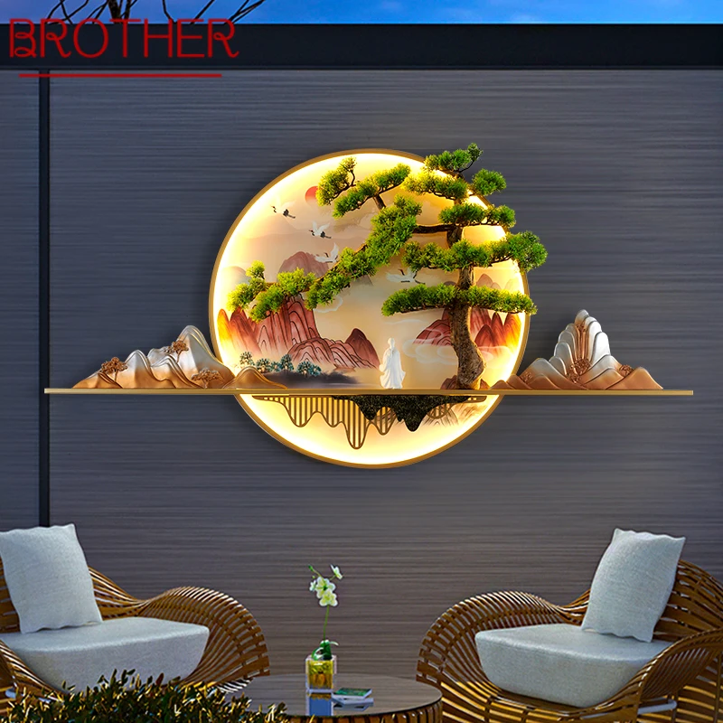 BROTHER Solar Outdoor Mural Lamp Creative Pine Circular Landscape Waterproof Mural Outdoor Villa Courtyard Decoration Painting
BROTHER Solar Outdoor Mural Lamp Creative Pine Circular Landscape Waterproof Mural Outdoor Villa Courtyard Decoration Painting