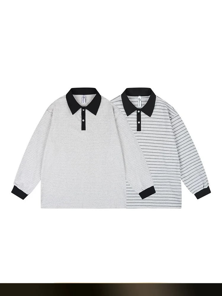 Мужская свободная футболка NTED в японском ретро-стиле, плотная (300 г), в полоску, универсальная, для пар, повседневная, с длинным рукавом, осенняя
Мужская свободная футболка NTED в японском ретро-стиле, плотная (300 г), в полоску, универсальная, для пар, повседневная, с длинным рукавом, осенняя