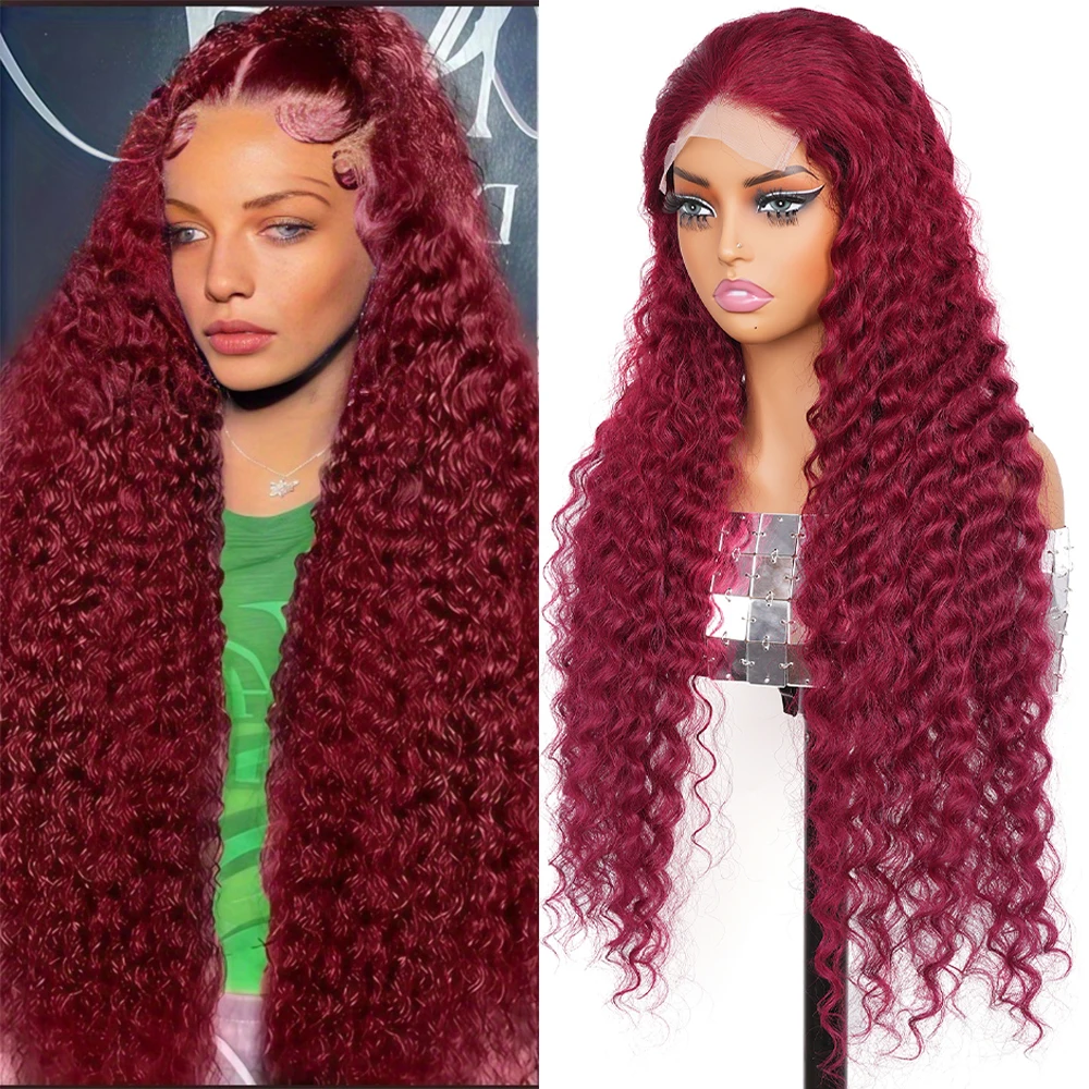 180% Density 99J Burgundy Lace Front Wigs Human Hair Wine Red 5X5 Lace Front Wig Human Hair Deep Wave Lace Front Wigs for Women
180% Density 99J Burgundy Lace Front Wigs Human Hair Wine Red 5X5 Lace Front Wig Human Hair Deep Wave Lace Front Wigs for Women