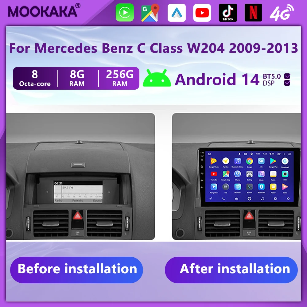 Android 14 For Mercedes Benz C Class 3 C220 C180 W204 S204 2006-2013 Car Auto Carplay Radio Stereo Receiver Multimedia Screen
Android 14 For Mercedes Benz C Class 3 C220 C180 W204 S204 2006-2013 Car Auto Carplay Radio Stereo Receiver Multimedia Screen