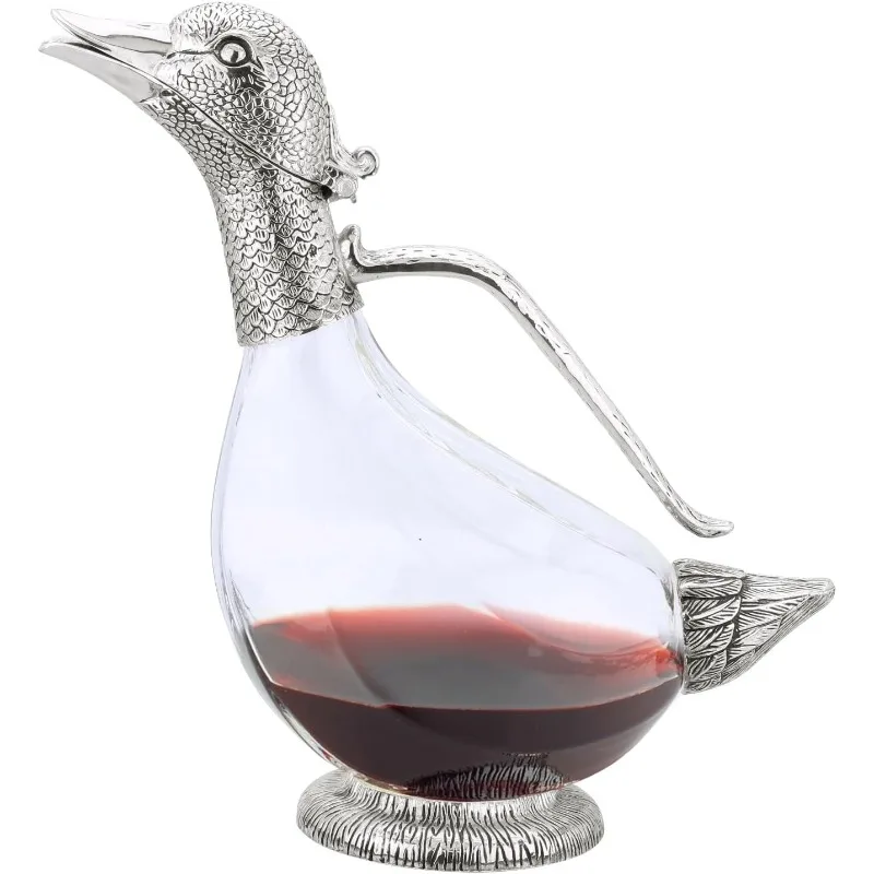 Regent Silverplated Duck Decanter 25.3 oz, 750ml Carafe, Wine Gift, Decanter for Wine, Men/Women's Good Gift on Special Day
Regent Silverplated Duck Decanter 25.3 oz, 750ml Carafe, Wine Gift, Decanter for Wine, Men/Women's Good Gift on Special Day