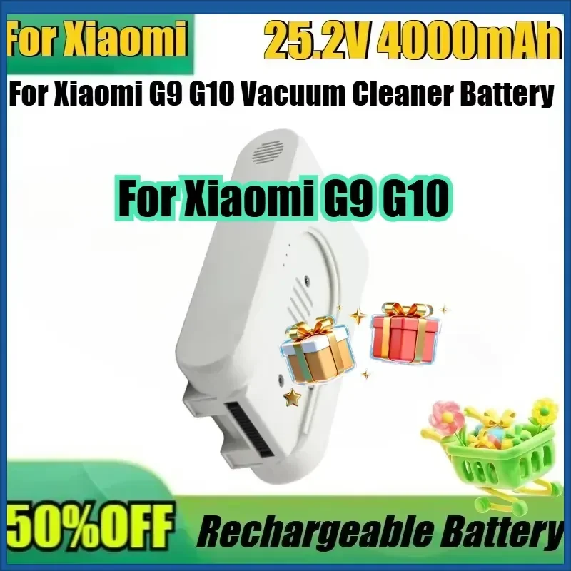 New For Xiaomi G9 G10 Vacuum Cleaner Battery Parts Pack New 25.2V 3000mAh 4000mAh Rechargeable Lithium Ion Battery
New For Xiaomi G9 G10 Vacuum Cleaner Battery Parts Pack New 25.2V 3000mAh 4000mAh Rechargeable Lithium Ion Battery