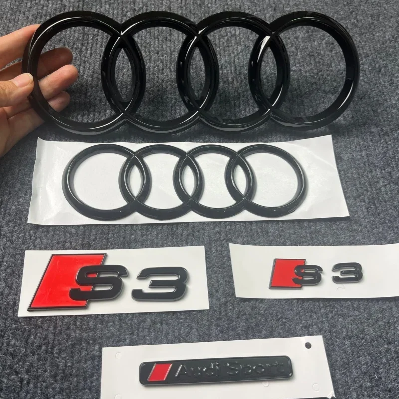 4Ring logo ABS Black Car Hood Front Grill Emblem Rear Trunk Badge Sticker For Audi S3 Emblem Audi Sport Sticker For S3 2010-2020
4Ring logo ABS Black Car Hood Front Grill Emblem Rear Trunk Badge Sticker For Audi S3 Emblem Audi Sport Sticker For S3 2010-2020