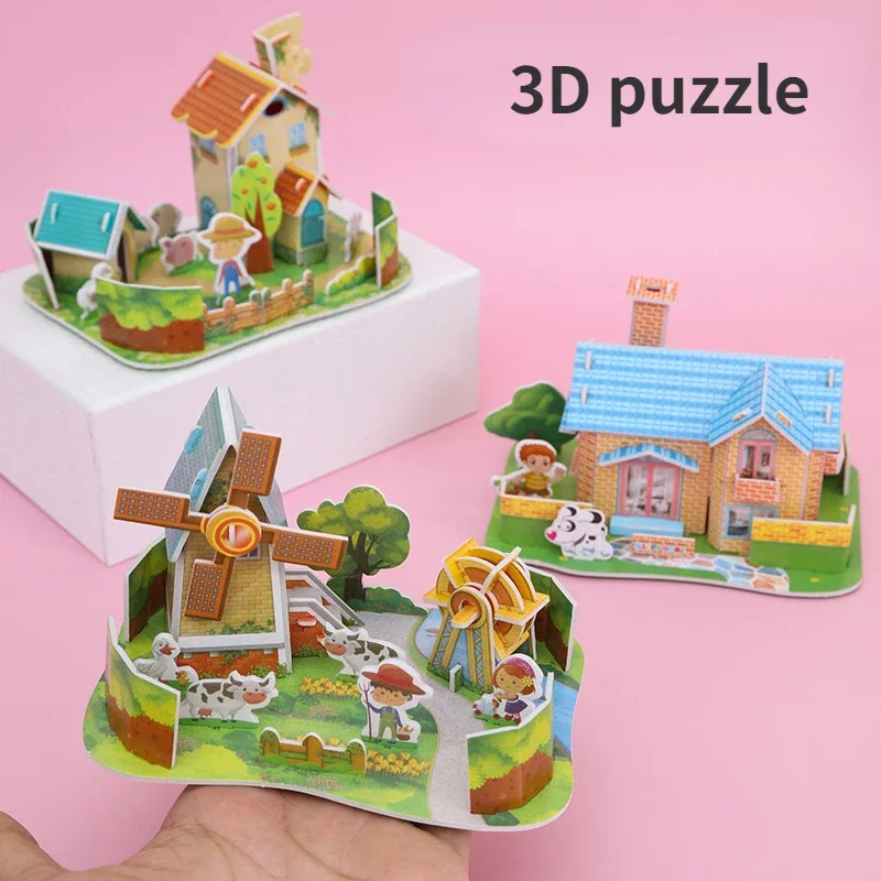 3D Paper Puzzle Montessori Miniature Houses Funny Carton Construction Models For Kids Handmade Educational Toys
3D Paper Puzzle Montessori Miniature Houses Funny Carton Construction Models For Kids Handmade Educational Toys