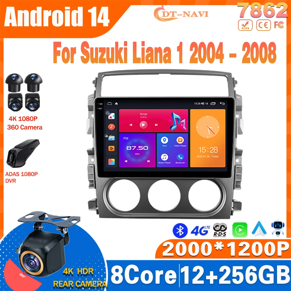 Android 14 Car Radio For Suzuki Liana 1 2004 - 2008 Multimidia Video Player Navigation GPS Carplay Stereo NO 2Din DVD Head Unit
Android 14 Car Radio For Suzuki Liana 1 2004 - 2008 Multimidia Video Player Navigation GPS Carplay Stereo NO 2Din DVD Head Unit