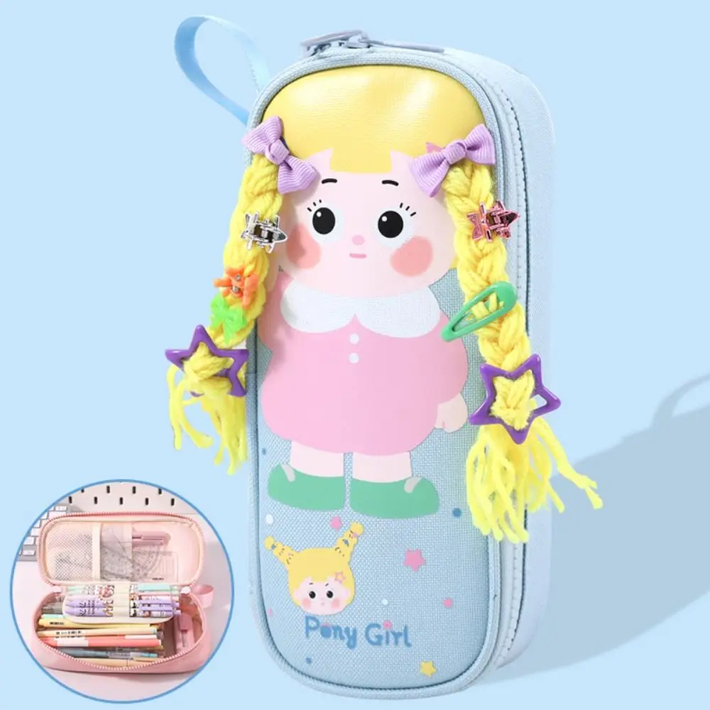 Cute Braid Girl DIY Pen Bag Handle Portable Pencil Case Oxford Cloth Large Capacity Pen Storage Bag Girl Gifts
Cute Braid Girl DIY Pen Bag Handle Portable Pencil Case Oxford Cloth Large Capacity Pen Storage Bag Girl Gifts