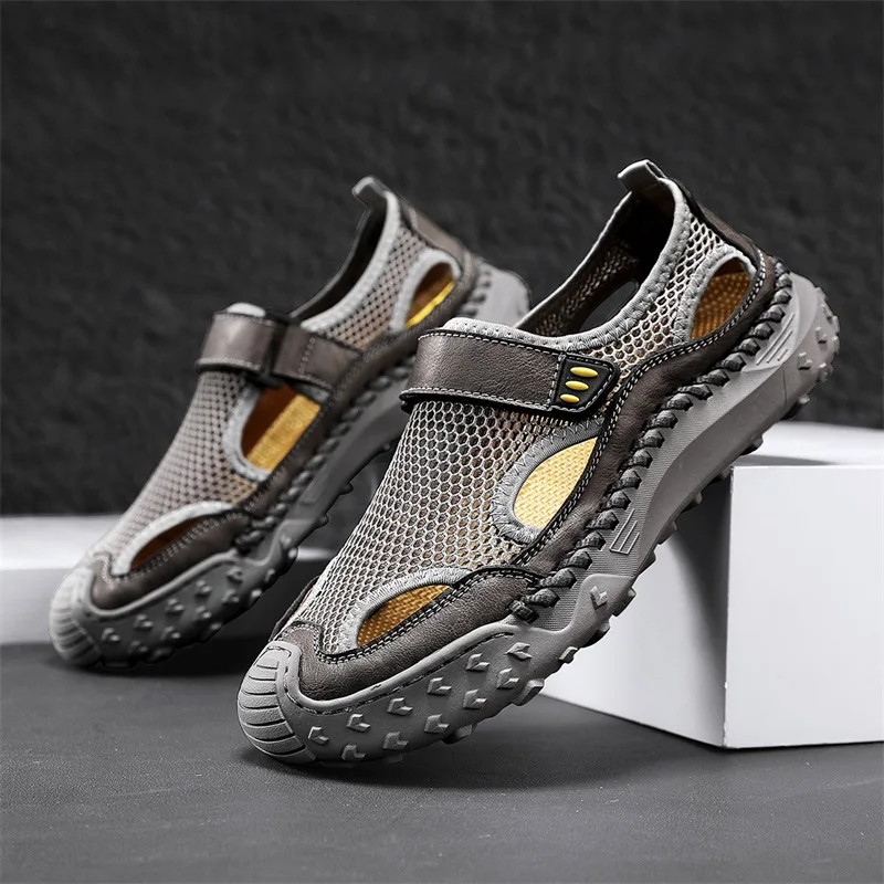 Large Size 38-48 Men's Shoes Mens Beach Sandals Fashion Walking Shoes Breathable Mesh Shoes Non-slip Mens Outdoor Sandals
Large Size 38-48 Men's Shoes Mens Beach Sandals Fashion Walking Shoes Breathable Mesh Shoes Non-slip Mens Outdoor Sandals