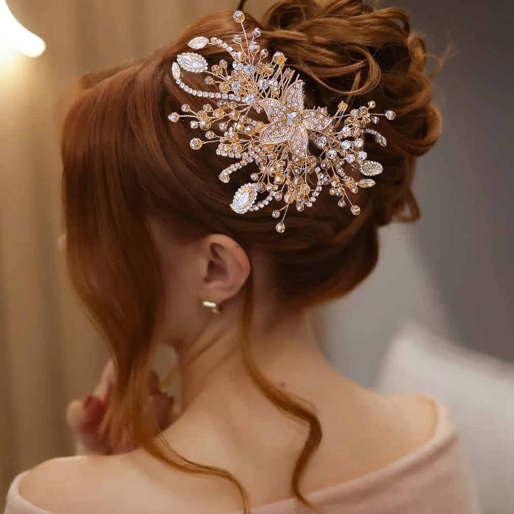 DZ290 Fashion Bridal Jewelry Accessories Bride Hair Ornaments for Woman Headpieces Silver Wedding Hair Comb Champagne Hair Clips
DZ290 Fashion Bridal Jewelry Accessories Bride Hair Ornaments for Woman Headpieces Silver Wedding Hair Comb Champagne Hair Clips