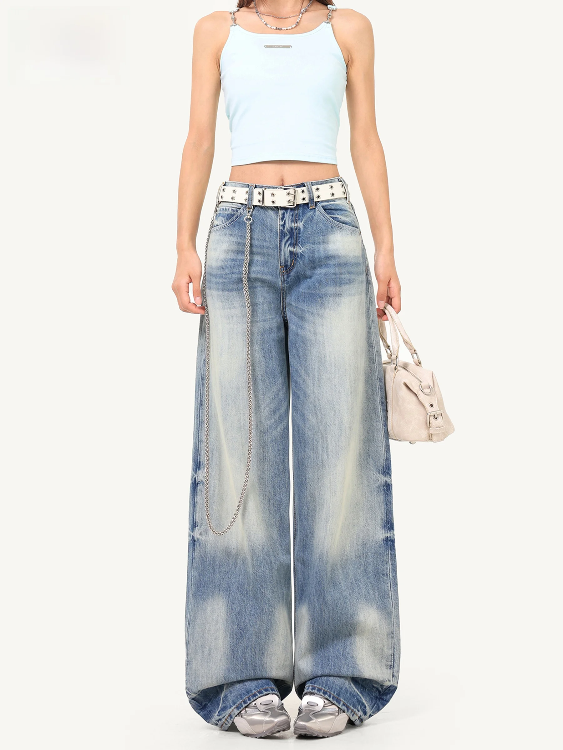 Fashionable Wide Leg Jeans Women's High Waist Denim Pants Autumn New Style Washed Loose Slimming Casual Trousers for Younger ...
Fashionable Wide Leg Jeans Women's High Waist Denim Pants Autumn New Style Washed Loose Slimming Casual Trousers for Younger ...