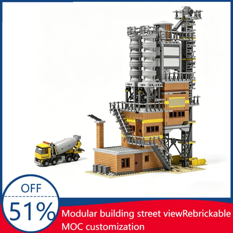 Customize 2671PCS Concrete Mix Plant Industrial Model Custom Creative Series Building Blocks Assembly Educational Toy Xmas Gift
Customize 2671PCS Concrete Mix Plant Industrial Model Custom Creative Series Building Blocks Assembly Educational Toy Xmas Gift