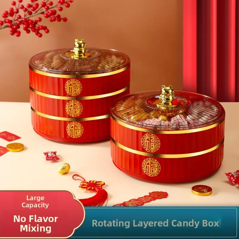Wedding Celebration Snack Storage Box Living Room Tea Table Home Use 2025 New Style Pumpkin Seeds Candy Fruit Tray Plastic Ma...