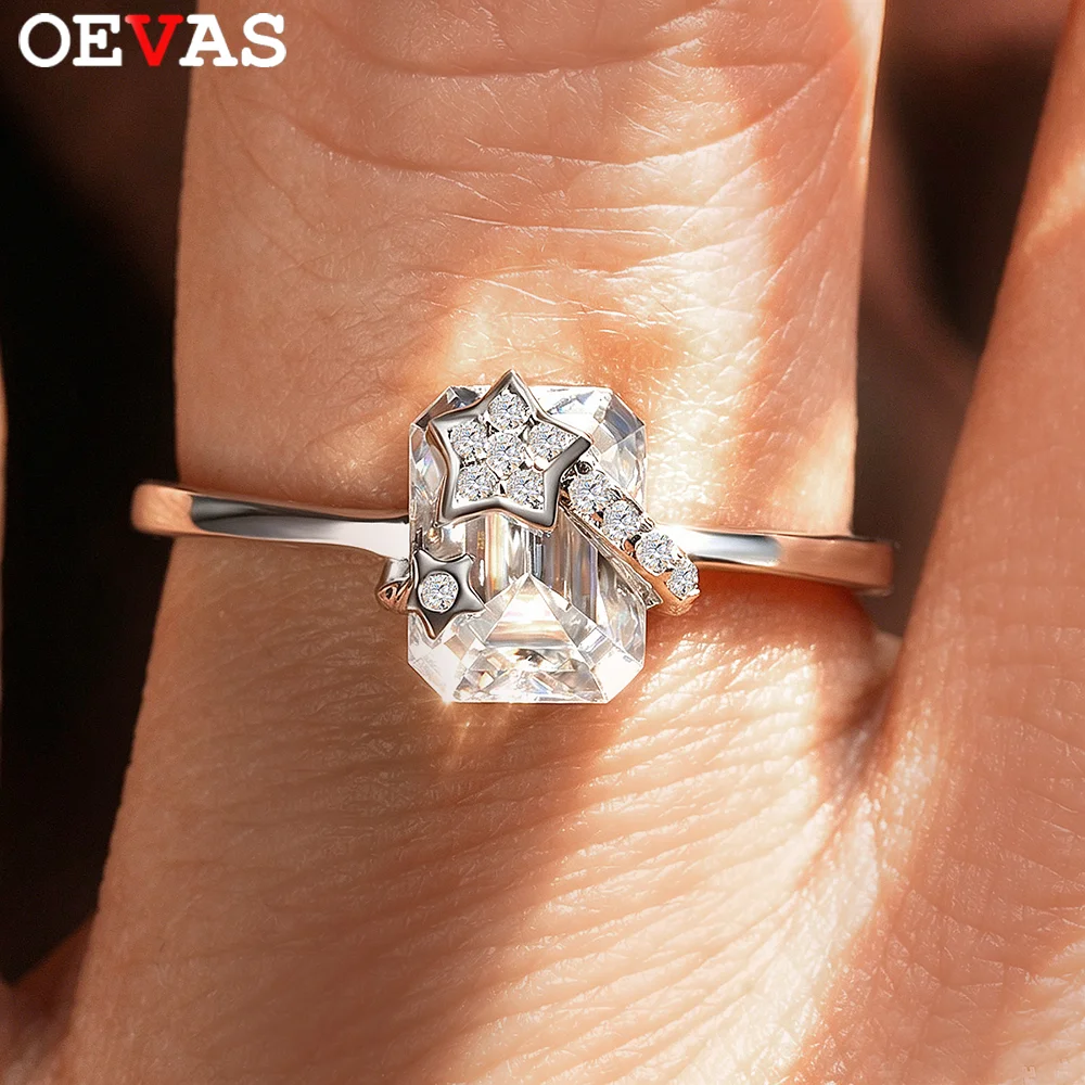OEVAS 2CT 6x8mm Emerald Cut Full Moissanite Ring For Women S925 Silver D Color Overlay Lab Diamond Wedding Band Fine Jewelry
OEVAS 2CT 6x8mm Emerald Cut Full Moissanite Ring For Women S925 Silver D Color Overlay Lab Diamond Wedding Band Fine Jewelry