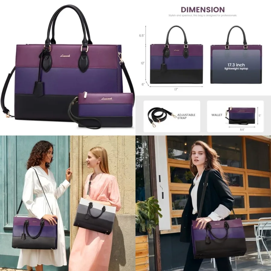 LOVEVOOK Laptop Tote Bag for Women, Work Totes Business Office Computer Briefcase with Clutch Purse
LOVEVOOK Laptop Tote Bag for Women, Work Totes Business Office Computer Briefcase with Clutch Purse