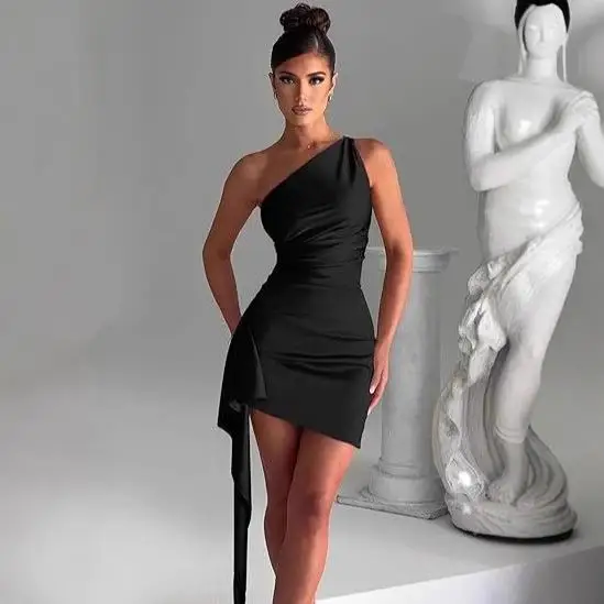 Сексуальная атласная юбка-платье с одним открытым плечом, плиссированная, с разрезом, без рукавов, для караоке, из полиэфирного волокна, лето 2025
Сексуальная атласная юбка-платье с одним открытым плечом, плиссированная, с разрезом, без рукавов, для караоке, из полиэфирного волокна, лето 2025