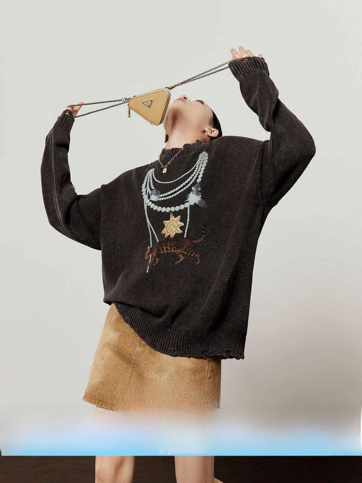 Sun Leopard ey Sweater Women's Nelaces Spring 2026 New Hole Vintage Sle Top Loose Fit Knitted Long Sve Girl's Faion
Sun Leopard ey Sweater Women's Nelaces Spring 2026 New Hole Vintage Sle Top Loose Fit Knitted Long Sve Girl's Faion