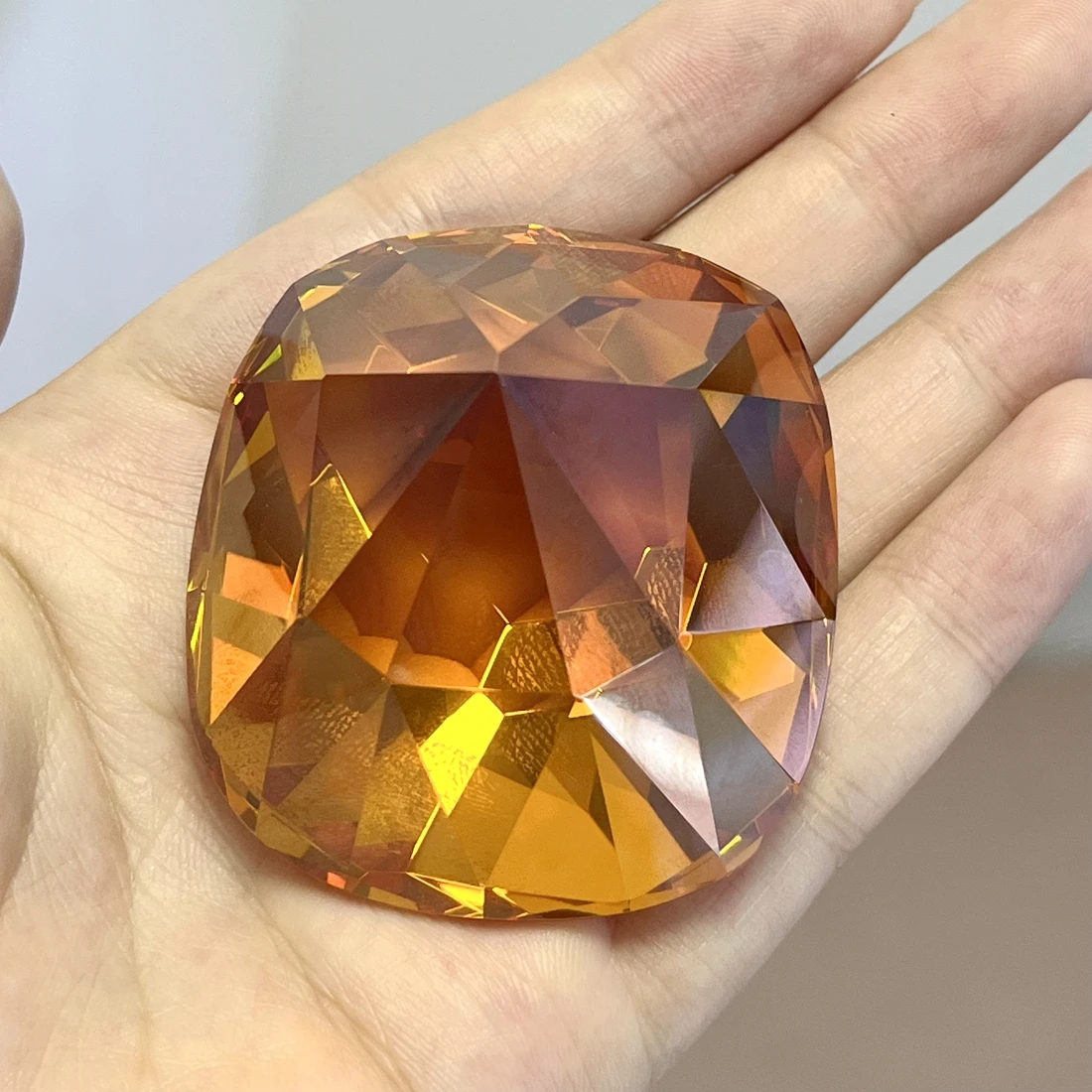 49.3x53.8mm Big Yellow Cubic Zirconia Orange Stone Synthetic Cushion Cut Zircon Loose Gemstone
49.3x53.8mm Big Yellow Cubic Zirconia Orange Stone Synthetic Cushion Cut Zircon Loose Gemstone