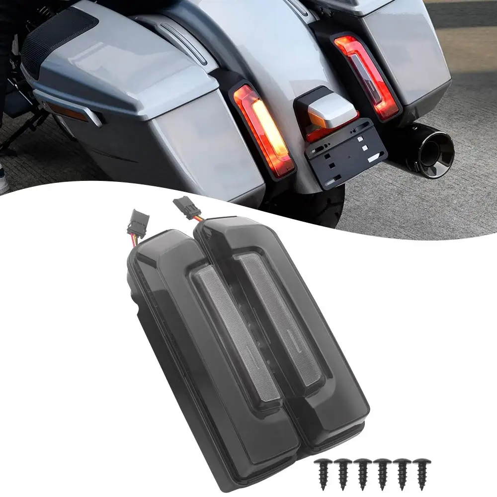 2 Pcs LED Saddlebag Tail Lights Compatible For Harley Touring Road Glide Street Glide 2023-2026 Models
2 Pcs LED Saddlebag Tail Lights Compatible For Harley Touring Road Glide Street Glide 2023-2026 Models