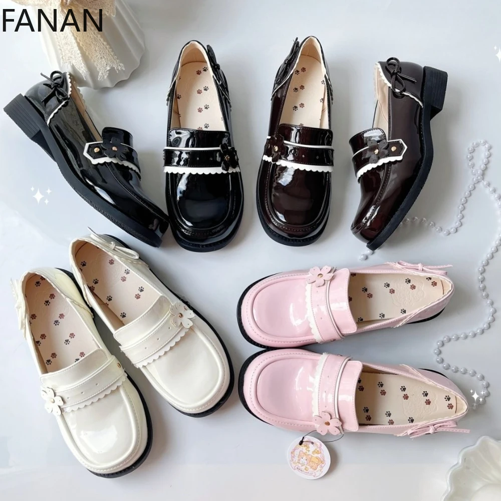 Lolita Pink JK Uniform Women's Shoes Cute Japanese Platform Mary Jane Shoes for Women Princess Low Heel Flat Shoes
Lolita Pink JK Uniform Women's Shoes Cute Japanese Platform Mary Jane Shoes for Women Princess Low Heel Flat Shoes