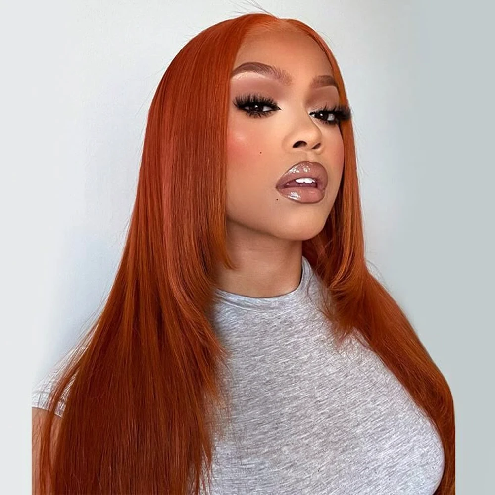 30Inch 350 Orange Ginger Straight Lace Front Wigs Human Hair Brazilian 13X6 HD Transparent Lace Frontal Wigs With Baby Hair
30Inch 350 Orange Ginger Straight Lace Front Wigs Human Hair Brazilian 13X6 HD Transparent Lace Frontal Wigs With Baby Hair