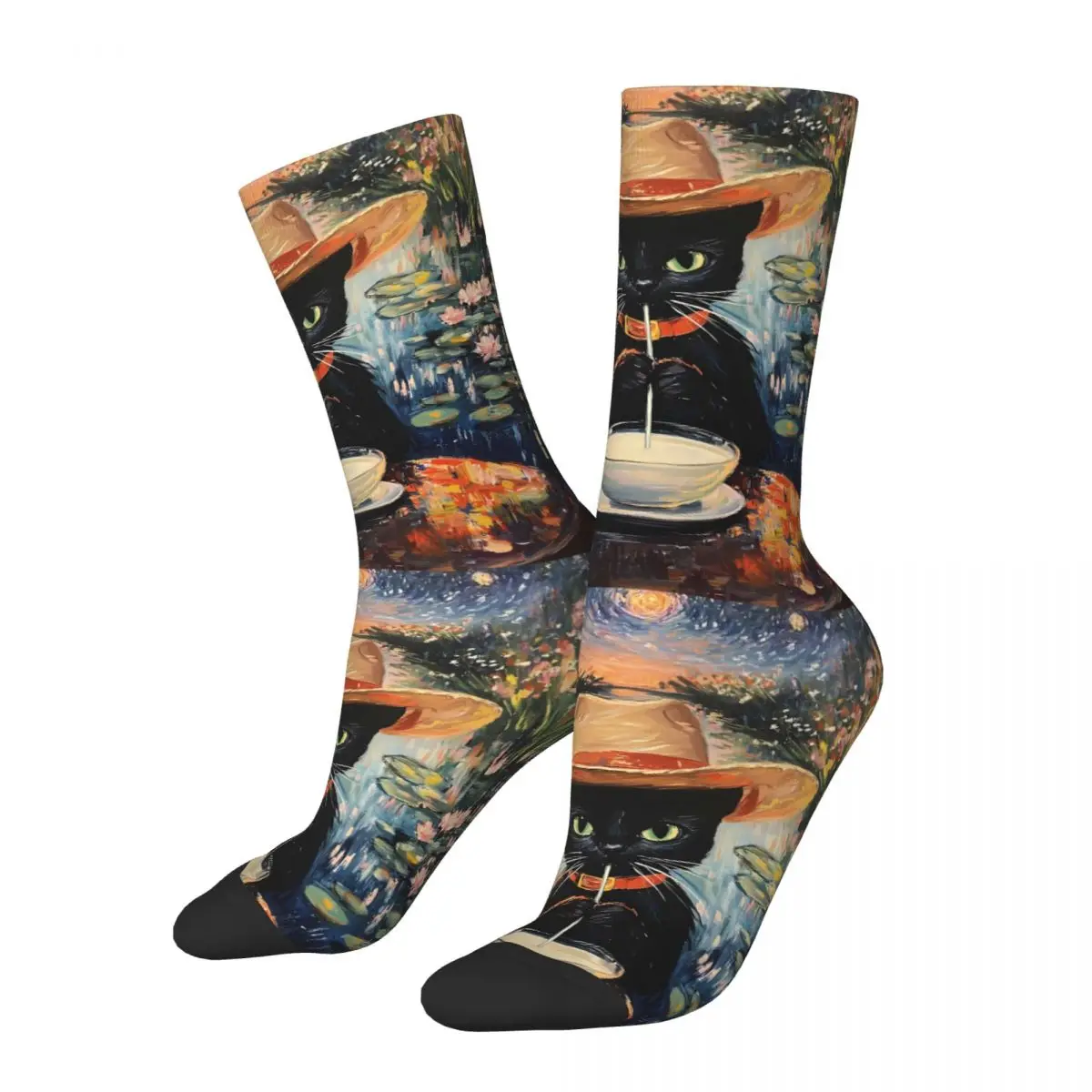Retro Cowboy Cat Waterlilly Men's Socks Animal Street Style Pattern Printed Funny Crew Sock
Retro Cowboy Cat Waterlilly Men's Socks Animal Street Style Pattern Printed Funny Crew Sock