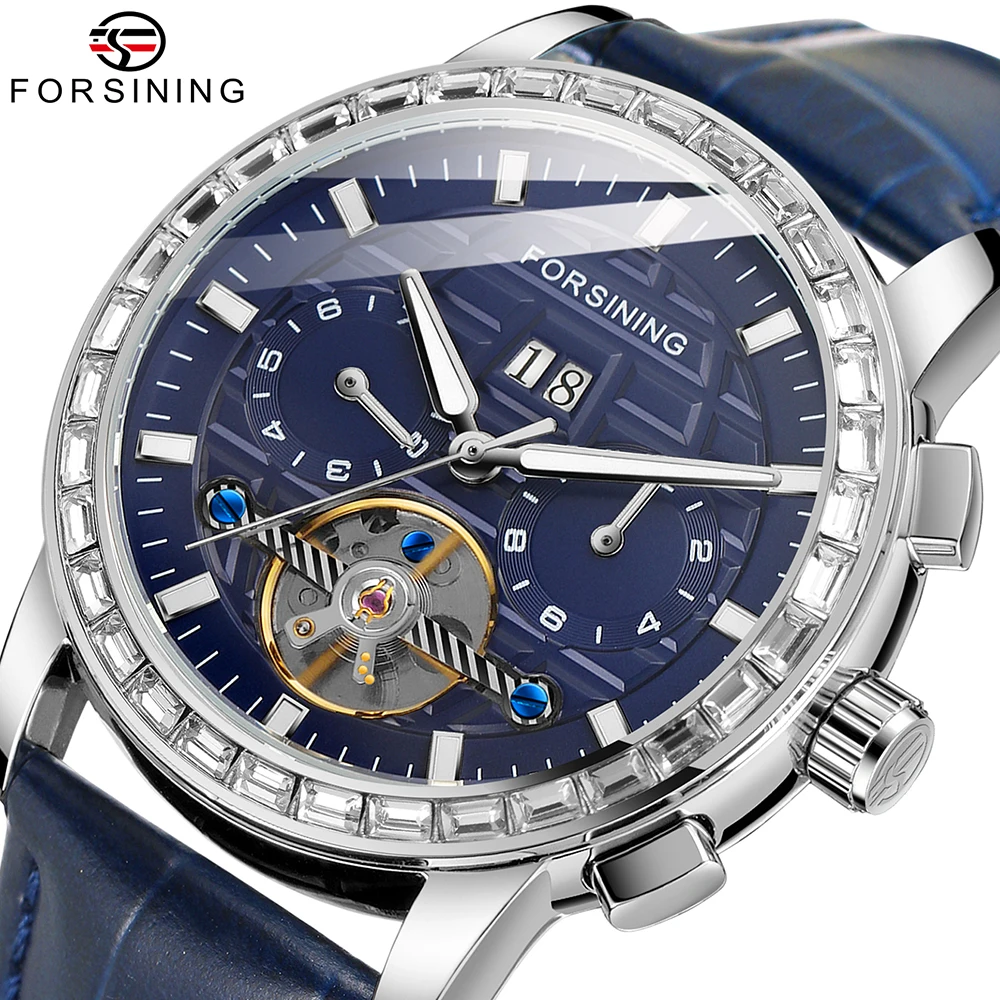 Forsining Tourbillon Automatic Mechanical Watch Date Window Luminous Hands Genuine Leather Strap Couple Gift Watch for Love 3ATM
Forsining Tourbillon Automatic Mechanical Watch Date Window Luminous Hands Genuine Leather Strap Couple Gift Watch for Love 3ATM