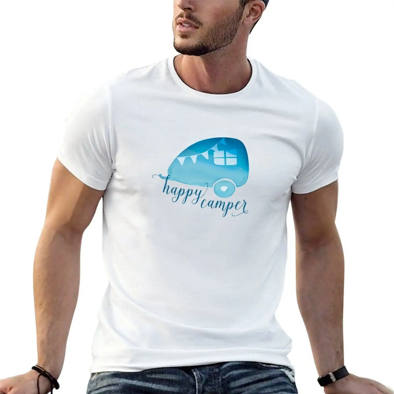 Happy Camper in Blue Watercolor T-Shirt printed t shirts for man g man t shirts for men t shirts designer T-Shirt
Happy Camper in Blue Watercolor T-Shirt printed t shirts for man g man t shirts for men t shirts designer T-Shirt