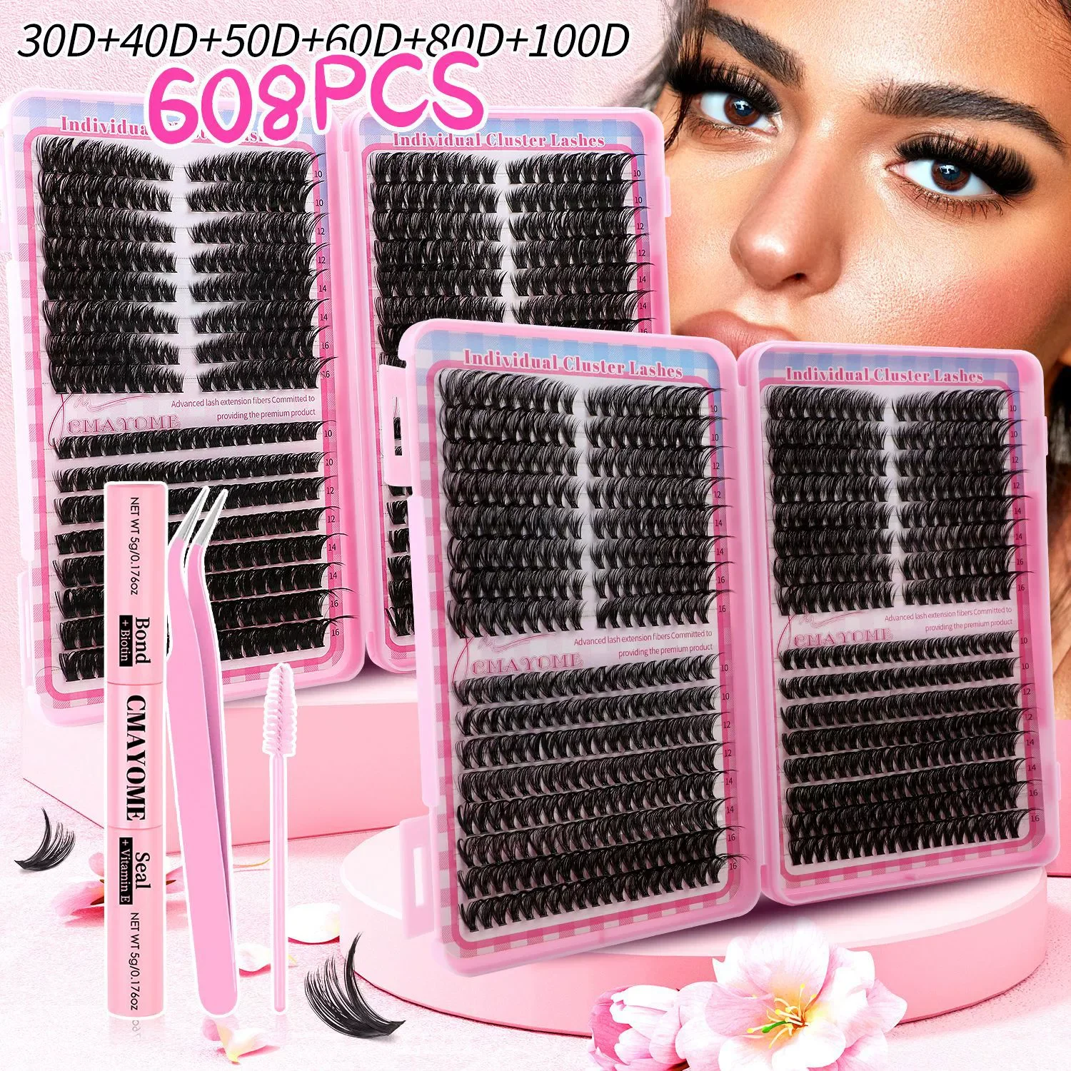 Explosive Eyelash Book With A Large Capacity Of 608 Clusters Of Hair And An Ultra Long Density 30-100D Natural False Eyelashes
Explosive Eyelash Book With A Large Capacity Of 608 Clusters Of Hair And An Ultra Long Density 30-100D Natural False Eyelashes