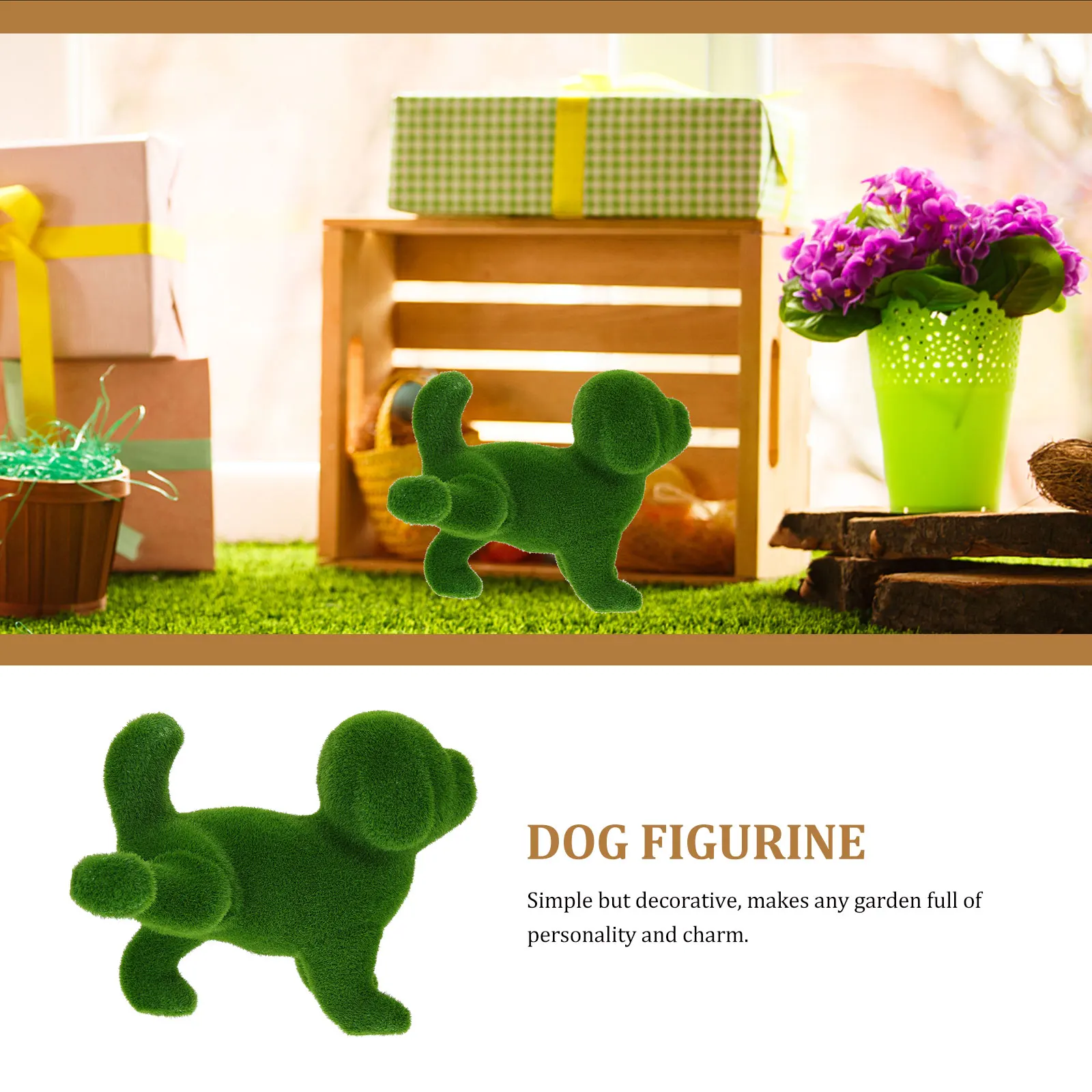 Flocking Puppy Sculpture Realistic Green Color Resin Material Garden Dog Ornament Yard Decor Puppy Figurine Miniature Model Home
Flocking Puppy Sculpture Realistic Green Color Resin Material Garden Dog Ornament Yard Decor Puppy Figurine Miniature Model Home