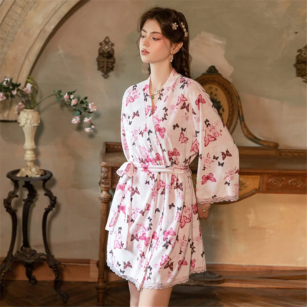 Velour Robe Set Butterfly Sexy Women Bathrobe Backless Night Dress Woman Kimono Nightgowns Sleepwear
Velour Robe Set Butterfly Sexy Women Bathrobe Backless Night Dress Woman Kimono Nightgowns Sleepwear