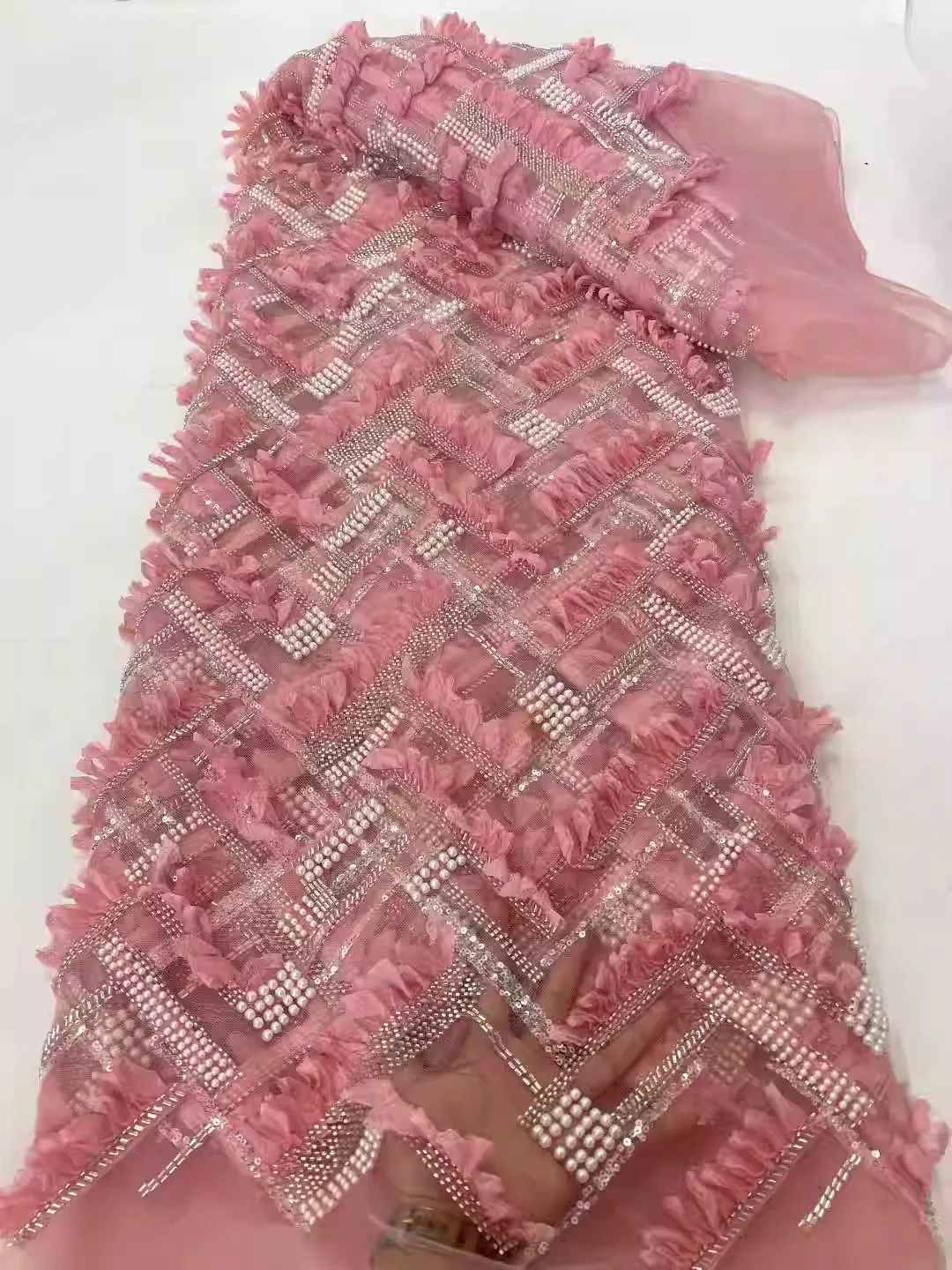 5yard Nail bead sequin embroidery telas New soft mesh fabric Wedding Dress cheongsam diy fabrics for patchwork
5yard Nail bead sequin embroidery telas New soft mesh fabric Wedding Dress cheongsam diy fabrics for patchwork