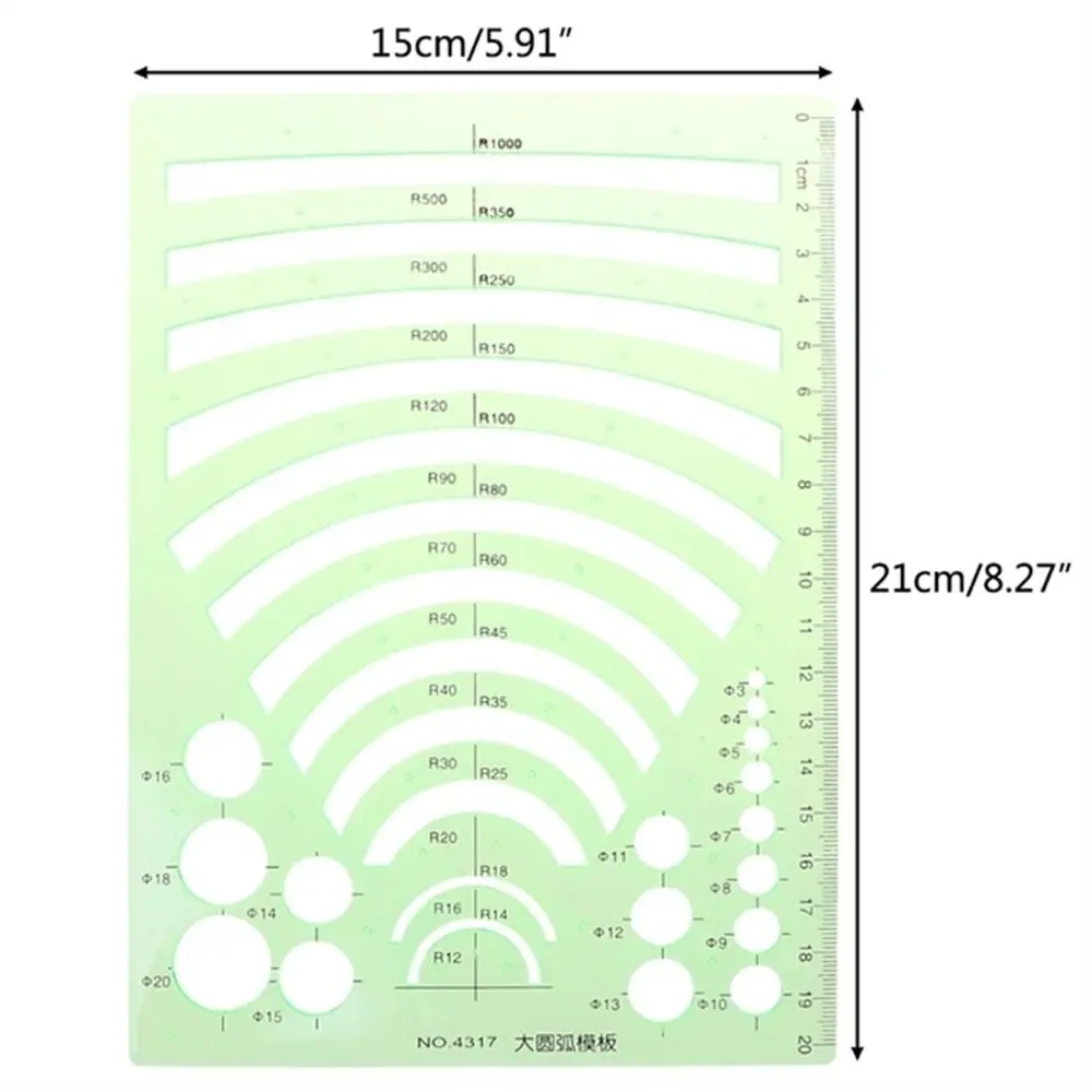 Plastic Transparent Circles Stencil Green Oval Template Ruler Geometric Ruler Curve Ruler Drawing Ruler
Plastic Transparent Circles Stencil Green Oval Template Ruler Geometric Ruler Curve Ruler Drawing Ruler