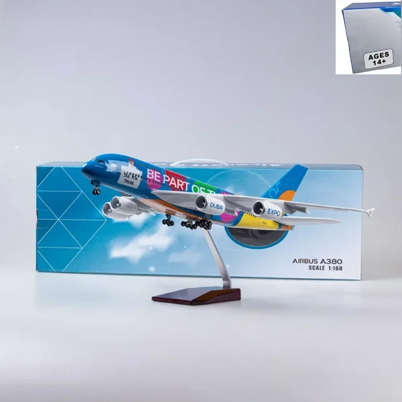 New 1/160 Scale Airplane Model 380 A380 UAE EXPO Ver Airline Aircraft Toy with Light & Wheel Landing Gears Plastic Resin Decor
New 1/160 Scale Airplane Model 380 A380 UAE EXPO Ver Airline Aircraft Toy with Light & Wheel Landing Gears Plastic Resin Decor