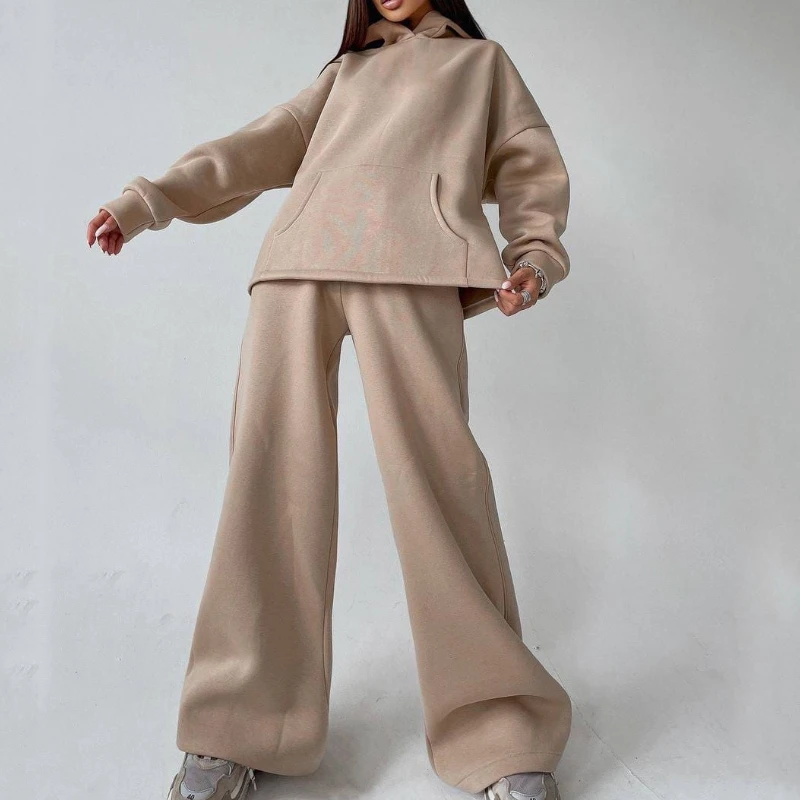 Women'S Sporty Hooded Tracksuit Two 2 Pieces Set Sweatshirts Hoodies Pullover With Pockets Pants Suit Sweatpants Trousers Outfit
Women'S Sporty Hooded Tracksuit Two 2 Pieces Set Sweatshirts Hoodies Pullover With Pockets Pants Suit Sweatpants Trousers Outfit