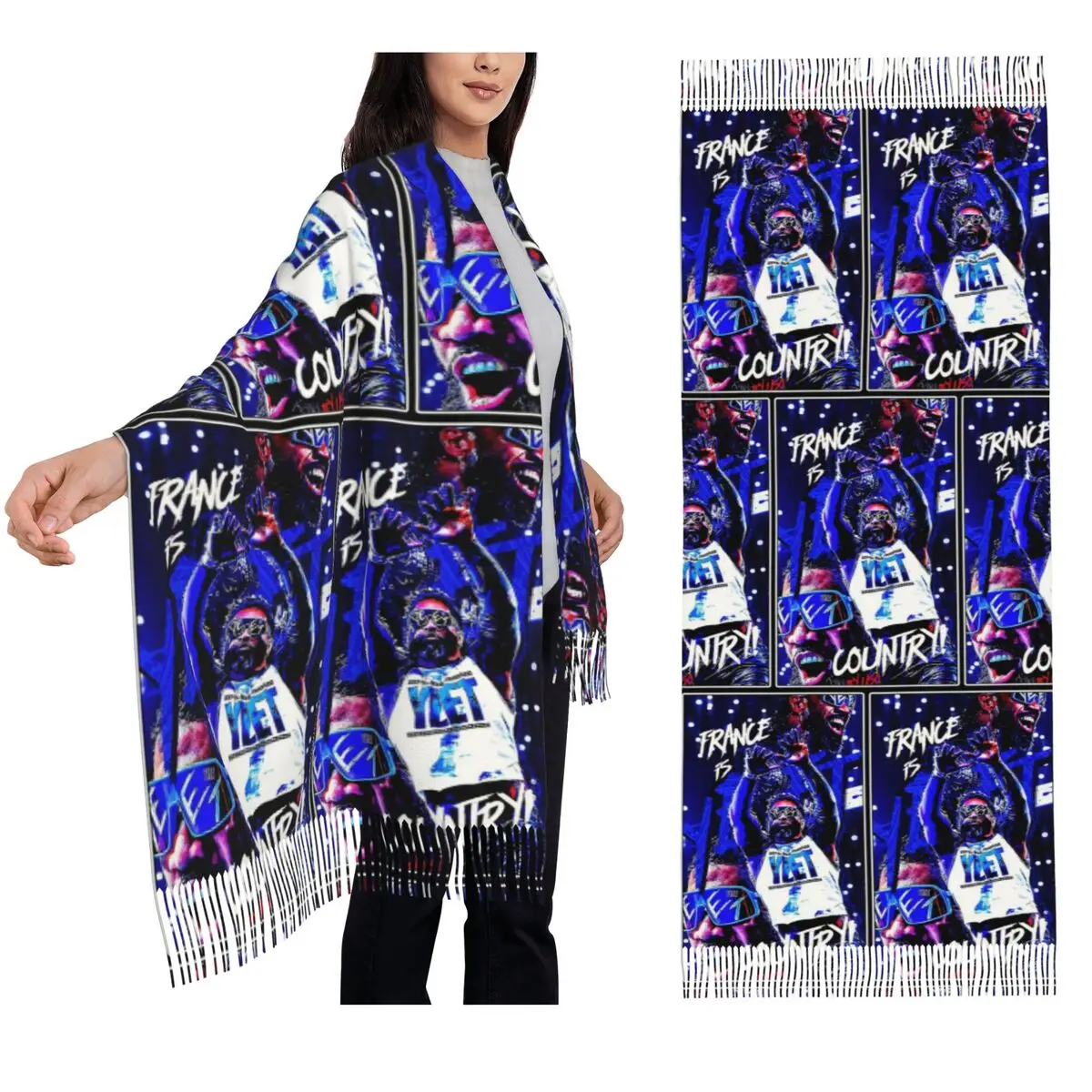 WWE Jey Uso Maint Event Шарф Шарфы с кисточками для женщин Мягкие теплые шали и накидки Длинная осенне-зимняя шаль
WWE Jey Uso Maint Event Шарф Шарфы с кисточками для женщин Мягкие теплые шали и накидки Длинная осенне-зимняя шаль