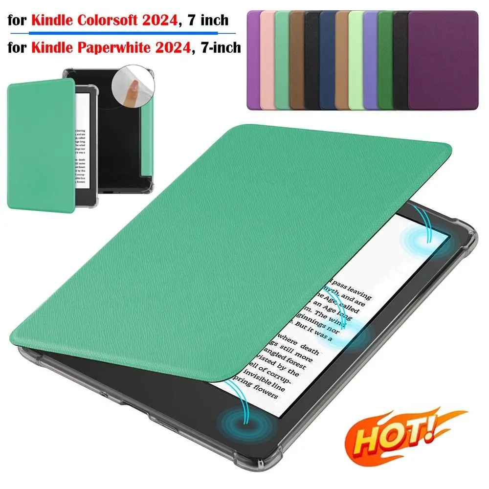 Чехол Auto Wake/Sleep Colorsoft, противоударный, износостойкий, SA568B, корпус из ТПУ для Kindle Paperwhite 2024 7 дюймов (12 поколений)
Чехол Auto Wake/Sleep Colorsoft, противоударный, износостойкий, SA568B, корпус из ТПУ для Kindle Paperwhite 2024 7 дюймов (12 поколений)