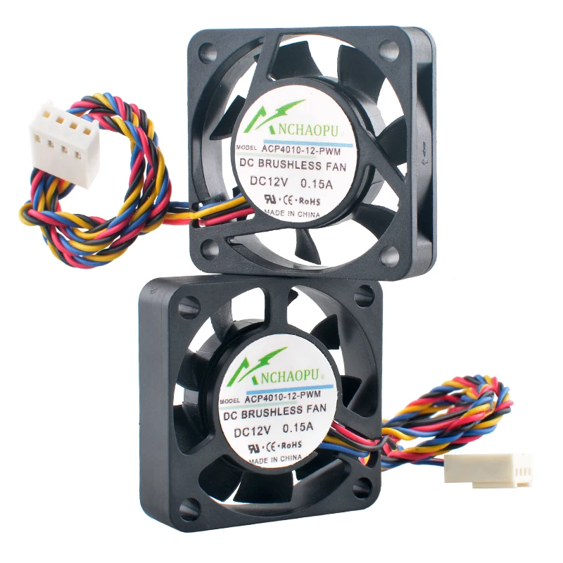 ACP4010-B5PWM ACP4010-12-PWM 4cm 40mm fan 40x40x10mm DC5V/12V 4-pin 9800rpm Axial flow fan cooling for Raspberry Pi CPU
ACP4010-B5PWM ACP4010-12-PWM 4cm 40mm fan 40x40x10mm DC5V/12V 4-pin 9800rpm Axial flow fan cooling for Raspberry Pi CPU