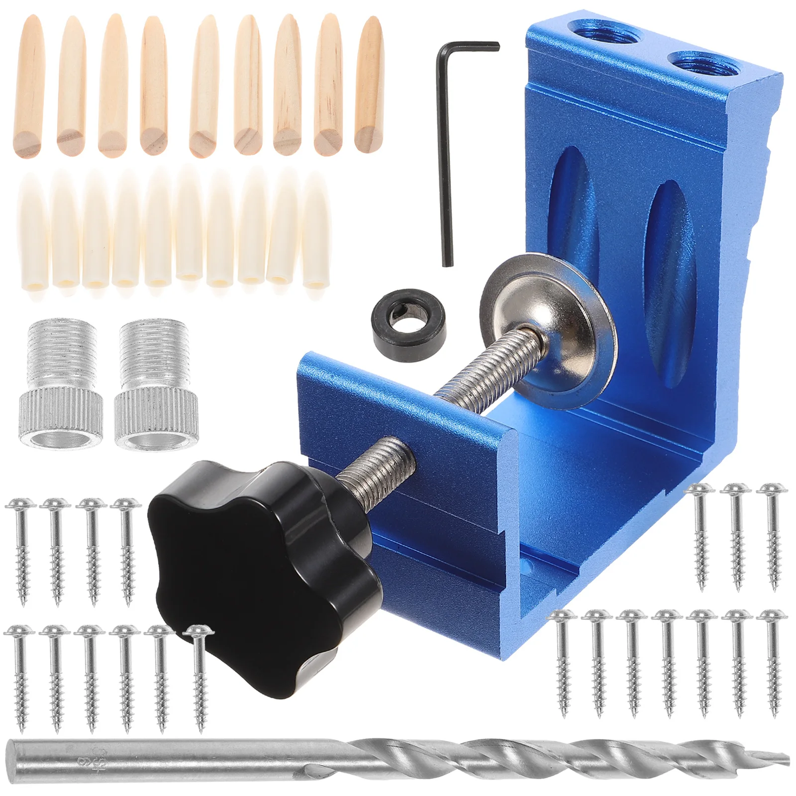 1 set Pocket Hole Jig Metal Drill Guide For Woodworking Angle Drilling Dowel Kit Carpentry Tools Furniture Making Drilling Tool
1 set Pocket Hole Jig Metal Drill Guide For Woodworking Angle Drilling Dowel Kit Carpentry Tools Furniture Making Drilling Tool