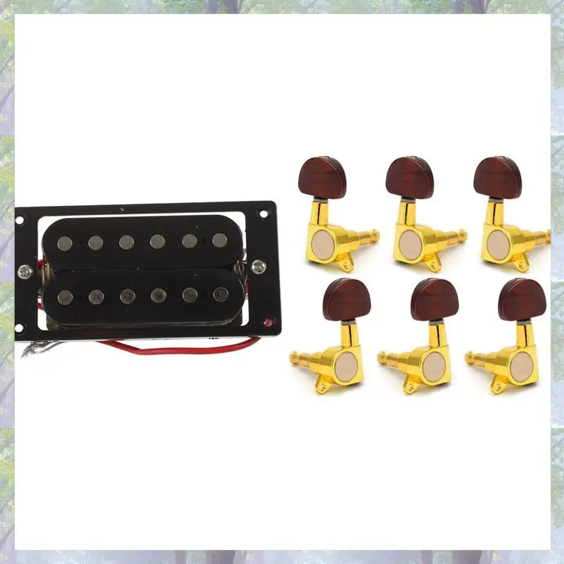 2Pcs Humbucker Double Coil Electric Guitar Pickups + Frame Screw With Guitar Locked String Tuning Peg Button(3L+3R)
2Pcs Humbucker Double Coil Electric Guitar Pickups + Frame Screw With Guitar Locked String Tuning Peg Button(3L+3R)