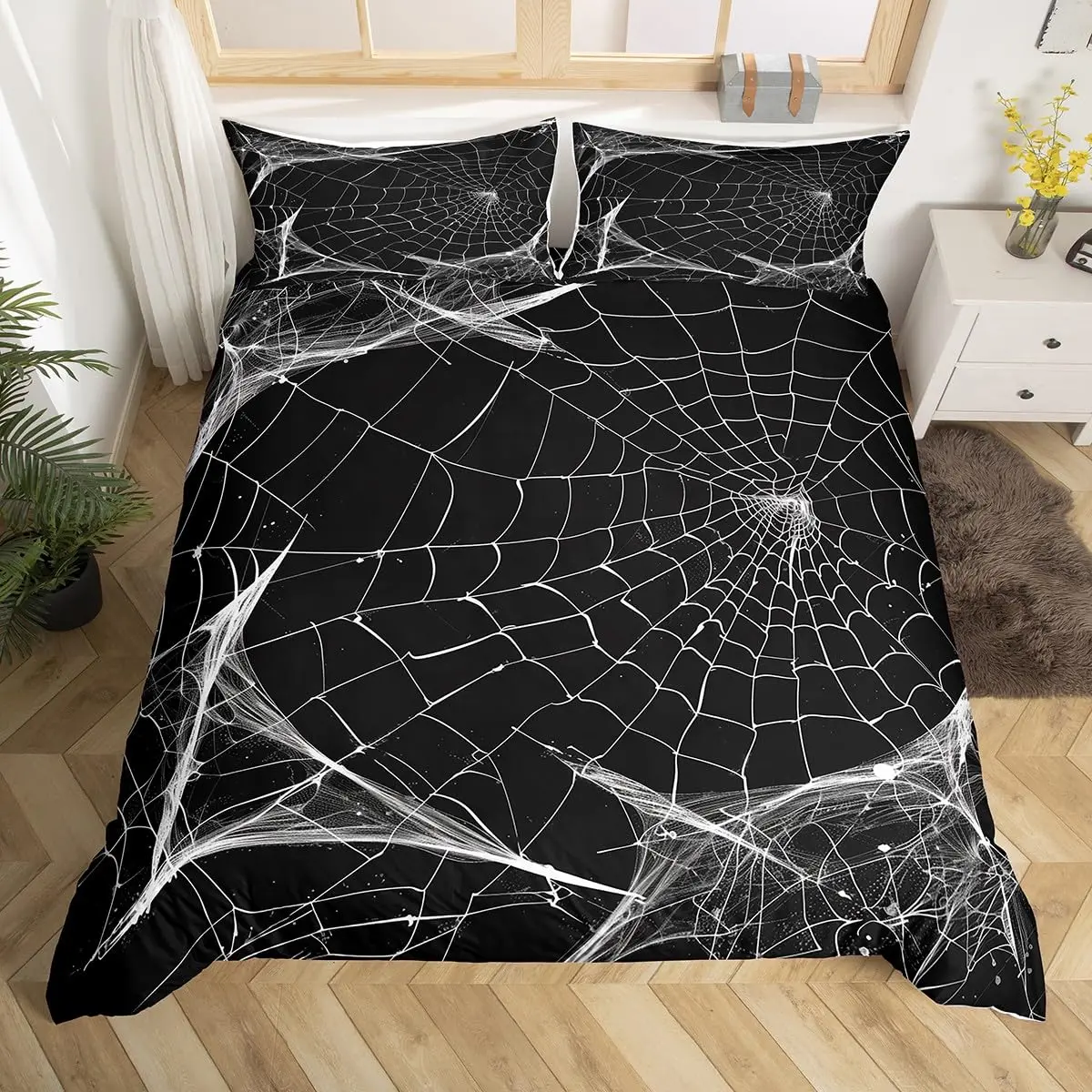 Spider Web Printed Duvet Cover King Queen Happy Halloween Bedding Set Horror Theme Quilt Cover Black Spiders Comforter Cover
Spider Web Printed Duvet Cover King Queen Happy Halloween Bedding Set Horror Theme Quilt Cover Black Spiders Comforter Cover