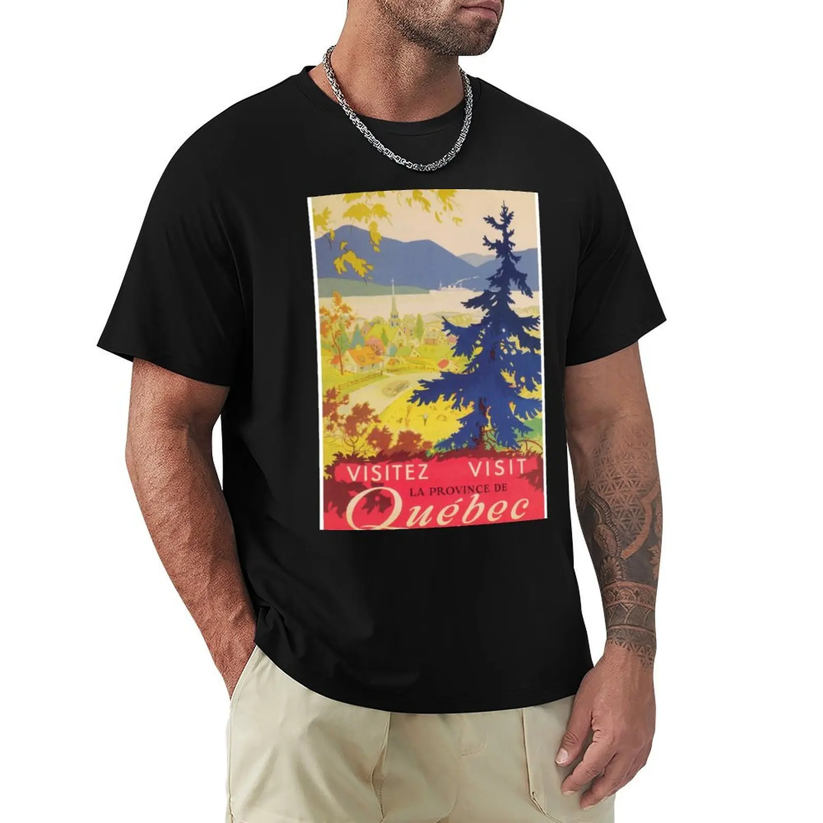 Quebec, Canada; Vintage Travel Poster T-Shirt Long Lasting Casual T-Shirt
Quebec, Canada; Vintage Travel Poster T-Shirt Long Lasting Casual T-Shirt