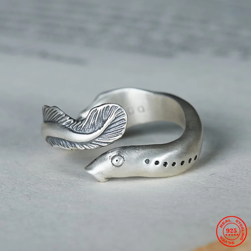 MKENDN Vintage 925 Sterling Silver Eel Adjustable Ring For Men Women Gothic Trendy Street Hip Hop Dark Jewelry
MKENDN Vintage 925 Sterling Silver Eel Adjustable Ring For Men Women Gothic Trendy Street Hip Hop Dark Jewelry